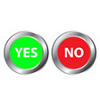 Yes and no button symbol the mark is correct and Vector Image