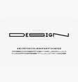 minimal font with normal and wide letters vector image vector image