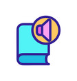 audiobook icon isolated contour symbol vector image