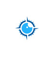 compass eye logo icon design vector image vector image