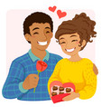 couple on valentines day vector image vector image