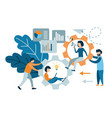 flat style modern teamwork workforce staff vector image