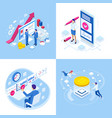 isometric business concepts businessmen vector image