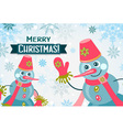 template christmas greeting card vector image