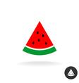 watermelon slice flat style color icon symbol vector image
