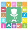 hipster retro vintage elements icon set vector image