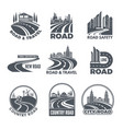logos with curved pathways and place for your text vector image