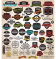 collection of vintage retro labels badges stamps vector image