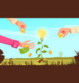 crowdfunding flat concept vector image