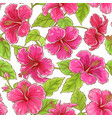 hibiscus flowers pattern vector image