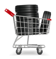 trolley with tires vector image vector image