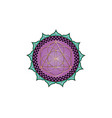 flower life symbol sacred geometry purple logo vector image vector image