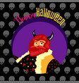 funny devil halloween character terrible vector image