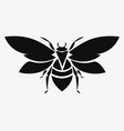 logo of the bee black and white icon vector image
