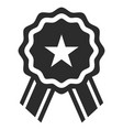 award winner medal with ribbon minimalist black vector image vector image