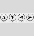 compass icons vector image