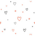 cute romantic seamless pattern with doodle vector image