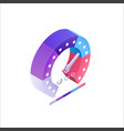 speedometer flat in isometric vector image