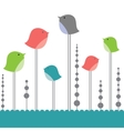 background with birds vector image