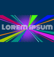colored triangular rays disco background retro vector image vector image