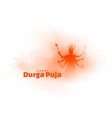 hindu religious durga puja greeting background vector image vector image