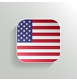 button - united states of america flag icon vector image