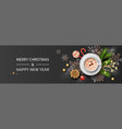 christmas and new year banner vector image vector image