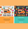 food truck fair night market summer fest vector image