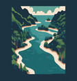 coastline view from above sea vector image
