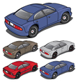 modern sedan from rear vector image vector image