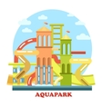 aquapark outdoor exterior view panorama vector image