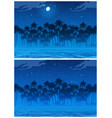 jungle at night vector image vector image