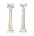 two ancient roman or greek column set decorative vector image