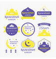 ramadan badge vector image