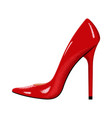 red woman shoe with high heel vector image