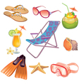 summer vacation travel icon set vector image vector image