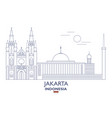 jakarta city skyline vector image