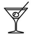 martini drink icon alcohol cocktail glass vector image