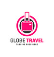 travel agency logo around world vector image vector image