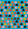 abstract semi circles seamless patten cartoon vector image vector image