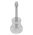 acoustic guitar coloring book for adults vector image vector image