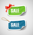 colorful label and tag paper with ribbon vector image vector image