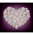diamond heart vector image vector image