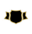 shield black icon gold outline golden vector image vector image