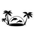 beach logo vector image vector image
