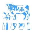 elements for milk logos labels and emblems vector image