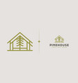 green house monoline logo universal creative vector image vector image