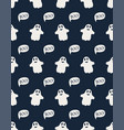 seamless pattern with cute little cartoon ghosts vector image vector image