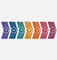 timeline arrows seven positions vector image vector image