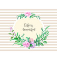 watercolor vintage rose flower wedding card vector image vector image